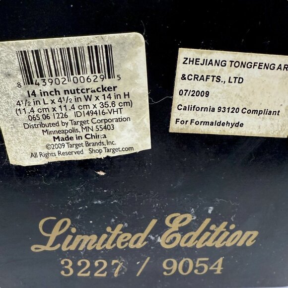 Large Holiday Nutcracker Holding Grapes and Bottle Target Limited Edition 2009 - Picture 9 of 15